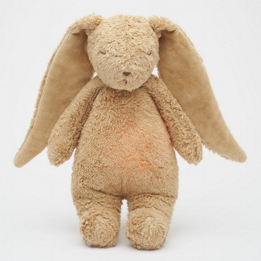 Moonie - Snuggle buddy melodialla ja valolla pupu 2.0 organic cappuccino