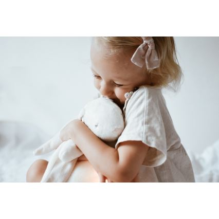 Moonie - Snuggle buddy melodialla ja valolla pupu 2.0 organic polar