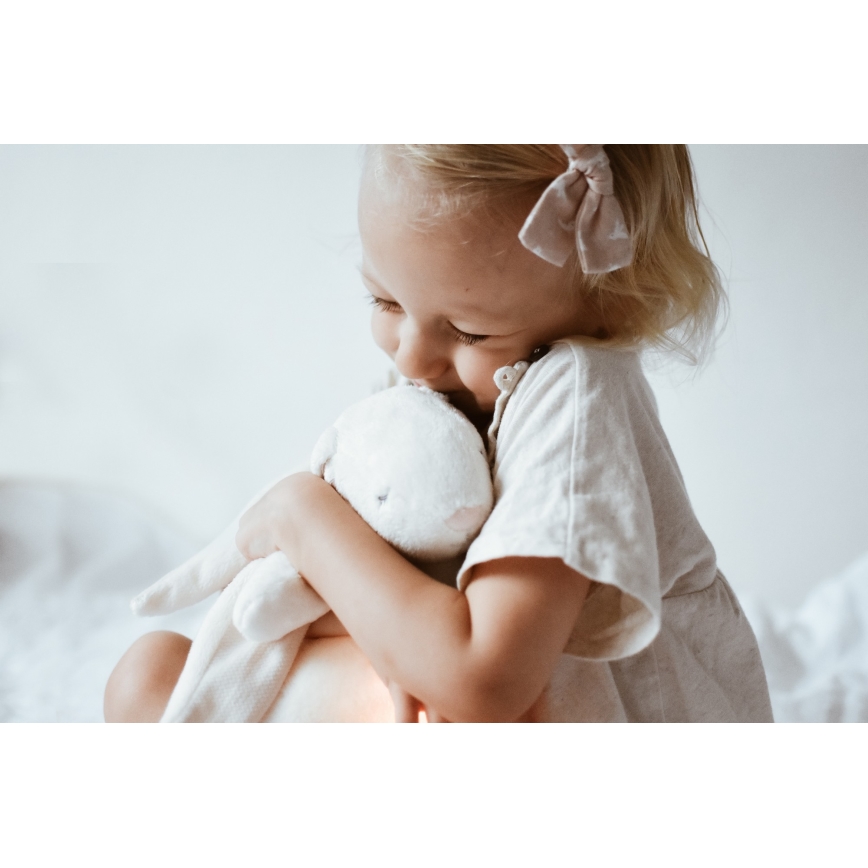 Moonie - Snuggle buddy melodialla ja valolla pupu 2.0 organic polar