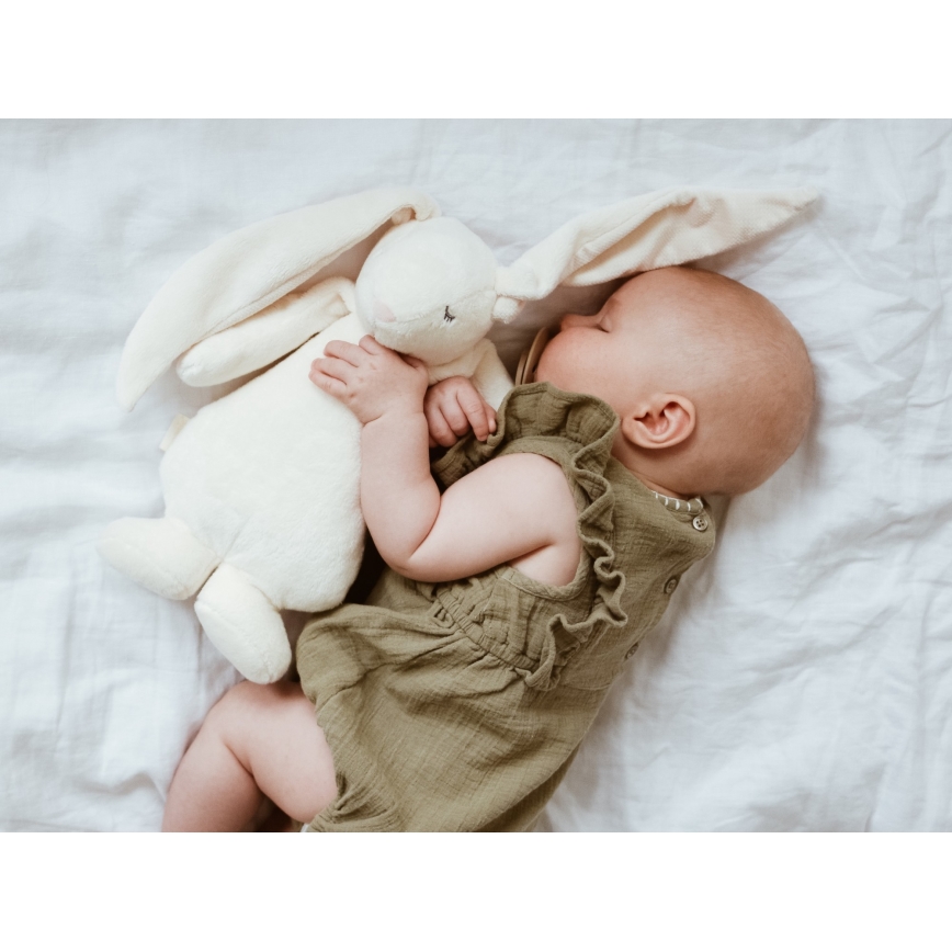 Moonie - Snuggle buddy melodialla ja valolla pupu 2.0 organic polar