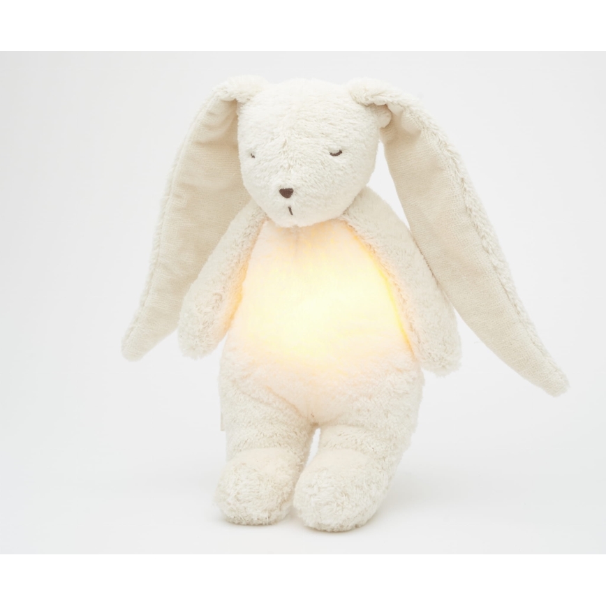 Moonie - Snuggle buddy melodialla ja valolla pupu 2.0 organic polar