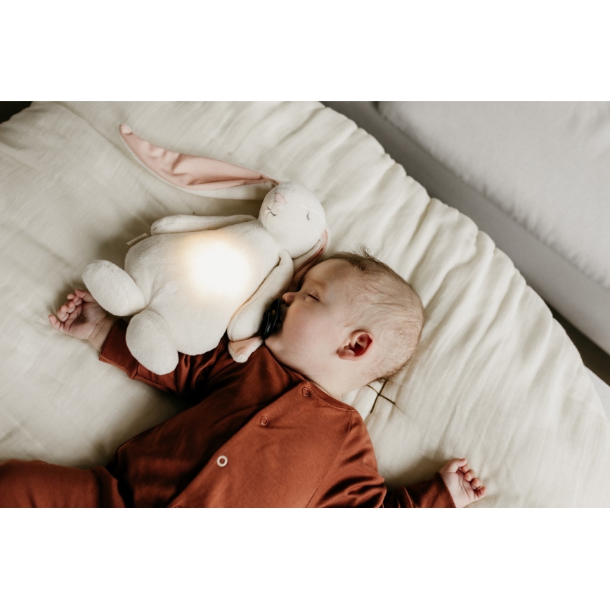 Moonie - Snuggle buddy melodialla ja valolla pupu 2.0 pilvi