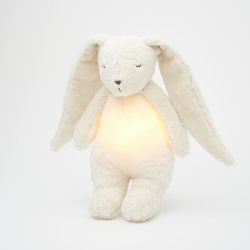 Moonie - Snuggle buddy melodialla ja valolla pupu orgaaninen polar natur
