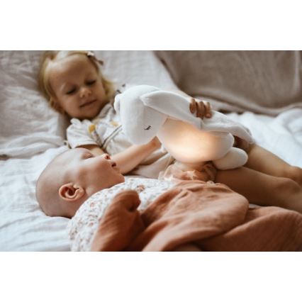 Moonie - Snuggle buddy melodialla ja valolla pupu puuteri