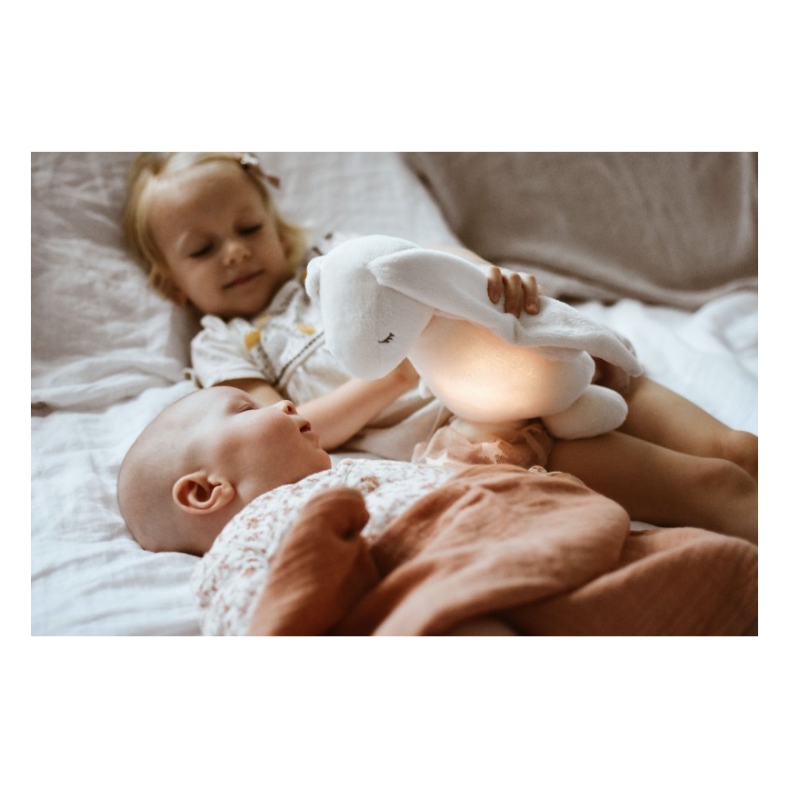Moonie - Snuggle buddy melodialla ja valolla pupu puuteri