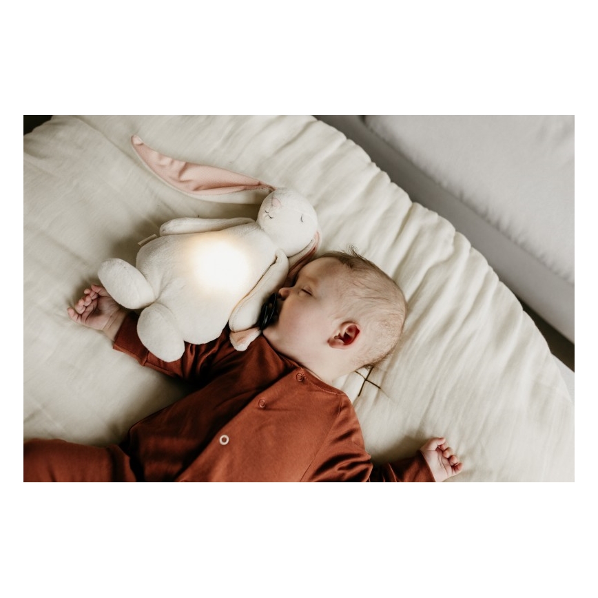 Moonie - Snuggle buddy melodialla ja valolla pupu puuteri