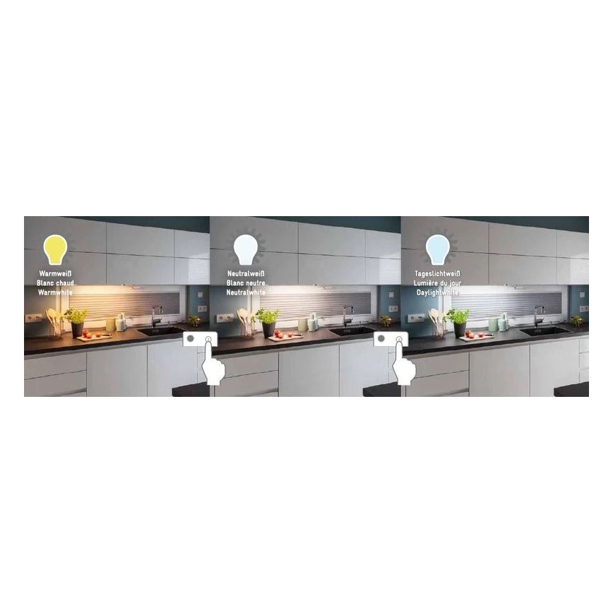 Müller-Licht - Keittiökaappien alla oleva LED-valo anturilla CASSIA LED/8W/230V 3000/4000/6500K