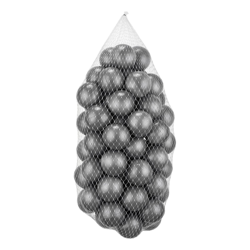 Muoviset leikkipallot 50 kpl halkaisija 7 cm harmaa