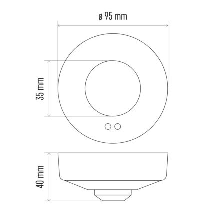 Mikroaaltoliikeanturi MW B 360° 1200W/230V valkoinen