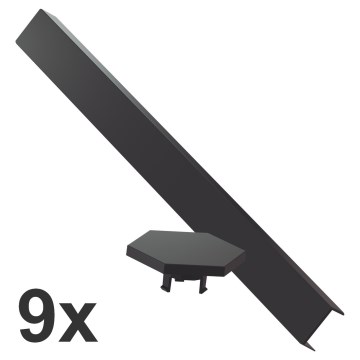 Nanoleaf - Kiskosarjan suoja LINES 9 kpl musta matta