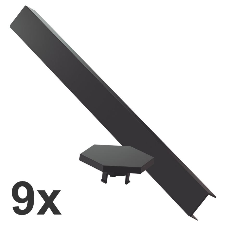 Nanoleaf - Kiskosarjan suoja LINES 9 kpl musta matta
