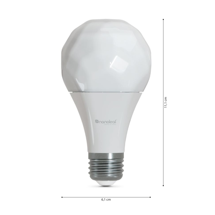 SETTI 3x LED RGBW Himmennettävä polttimo ESSENTIALS A60 E27/8,5W/230V CRI 90 2700-6500K Wi-Fi - Nanoleaf