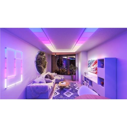 Nanoleaf - SETTI 3x RGBW Himmennettävä kattovalaisin SKYLIGHT 1xLED/18W/230V + 2xLED/16W/230V 2700-6500K Wi-Fi
