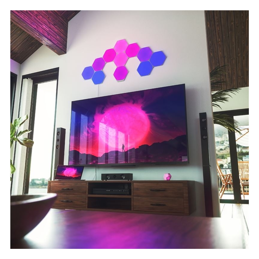 Nanoleaf - SETTI 9x LED RGB Himmennyspaneeli SHAPES HEXAGON LED/2W/230V 1200-6500K Wi-Fi