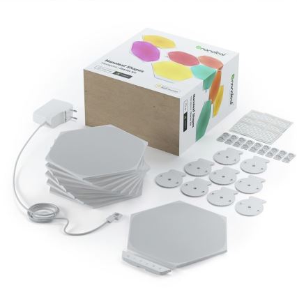 Nanoleaf - SETTI 9x LED RGB Himmennyspaneeli SHAPES HEXAGON LED/2W/230V 1200-6500K Wi-Fi