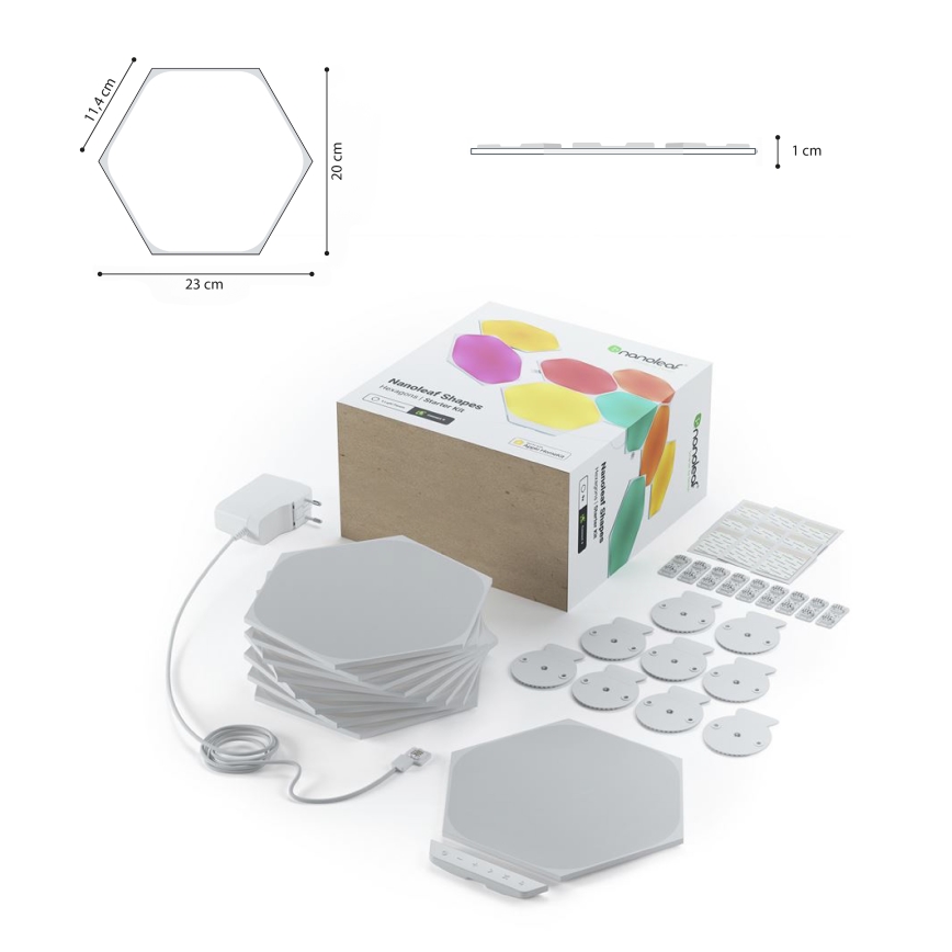 Nanoleaf - SETTI 9x LED RGB Himmennyspaneeli SHAPES HEXAGON LED/2W/230V 1200-6500K Wi-Fi