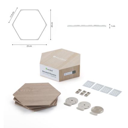 Nanoleaf - SETTI 3x Himmennettänä LED-paneeli HEXAGONS LED/2W/230V Wi-Fi