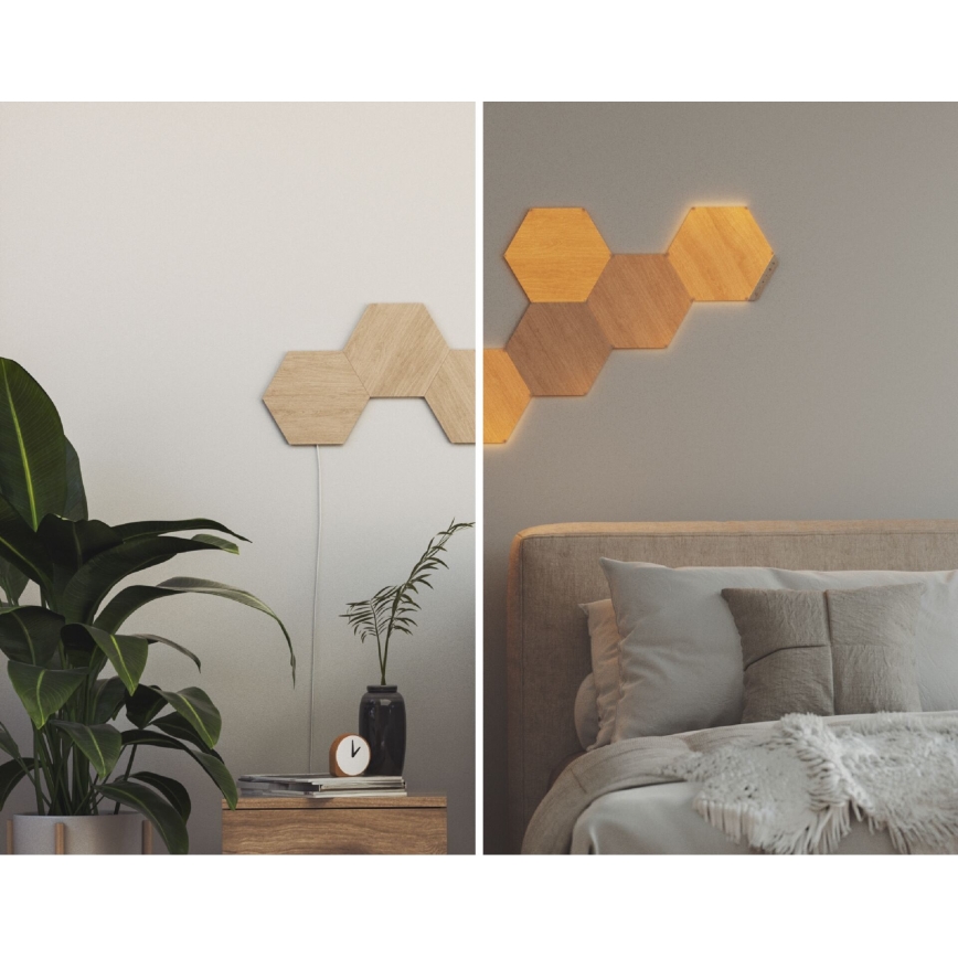 Nanoleaf - SETTI 3x Himmennettänä LED-paneeli HEXAGONS LED/2W/230V Wi-Fi