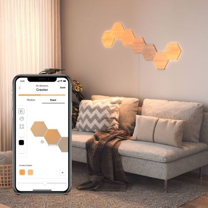 Nanoleaf - SETTI 3x Himmennettänä LED-paneeli HEXAGONS LED/2W/230V Wi-Fi