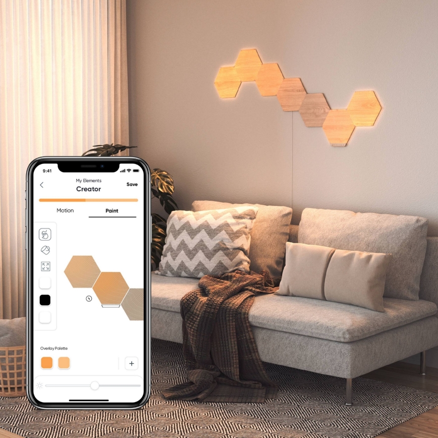 Nanoleaf - SETTI 3x Himmennettänä LED-paneeli HEXAGONS LED/2W/230V Wi-Fi