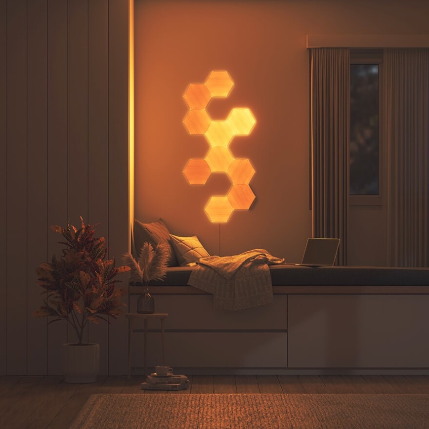 Nanoleaf - SETTI 3x Himmennettänä LED-paneeli HEXAGONS LED/2W/230V Wi-Fi