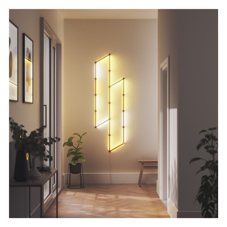 Nanoleaf - Kiskosarjan suoja LINES 9 kpl musta matta