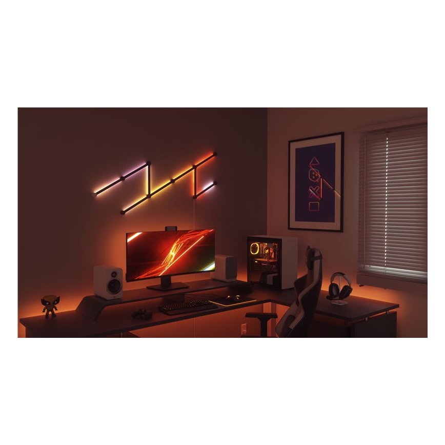 Nanoleaf - Kiskosarjan suoja LINES 9 kpl musta matta