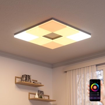 Nanoleaf - SETTI 3x RGBW Himmennettävä kattovalaisin SKYLIGHT 1xLED/18W/230V + 2xLED/16W/230V 2700-6500K Wi-Fi