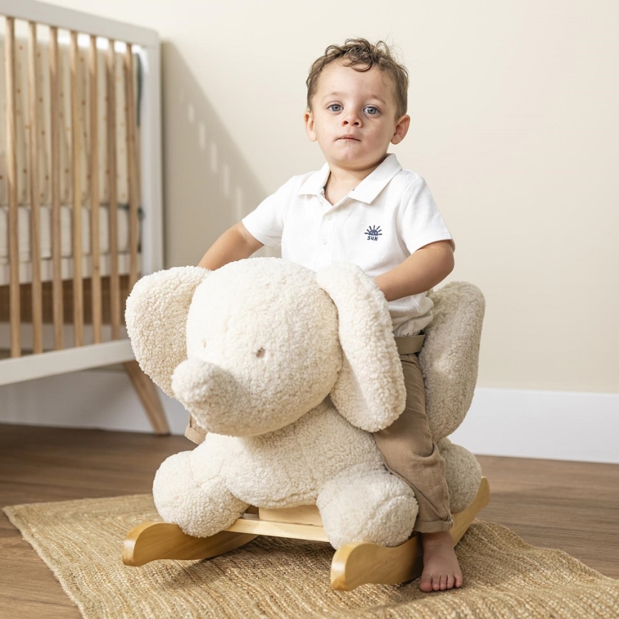 Nattou - Keinuva lelu TEDDY norsu beige