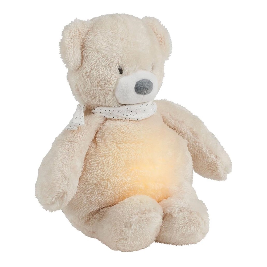 Nattou - Snuggle buddy melodialla ja valolla SLEEPY BEAR 4in1 beige