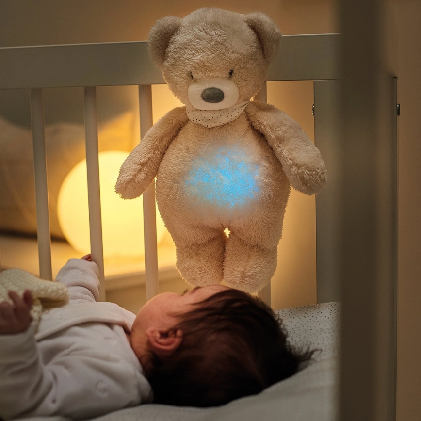 Nattou - Snuggle buddy melodialla ja valolla SLEEPY BEAR 4in1 ruskea