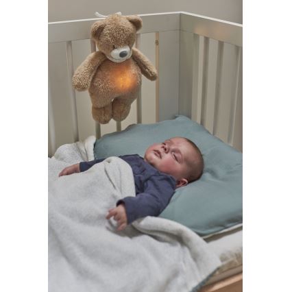 Nattou - Snuggle buddy melodialla ja valolla SLEEPY BEAR 4in1 ruskea