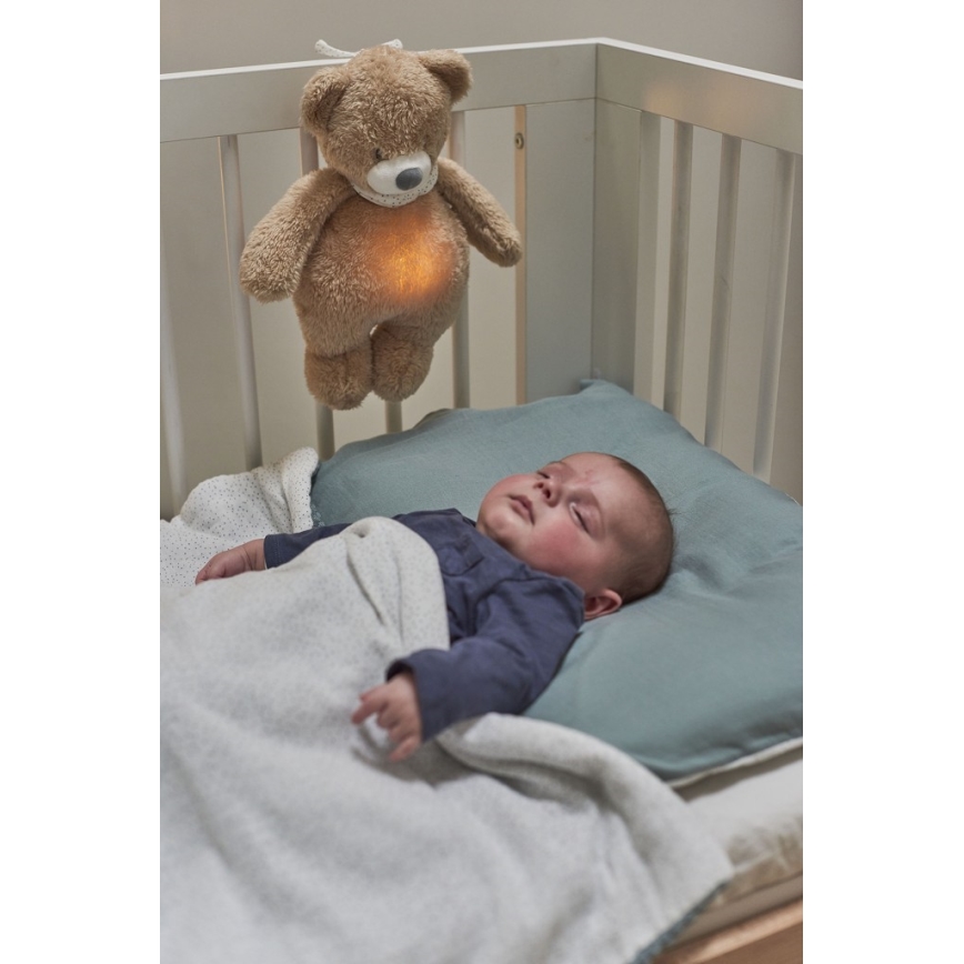 Nattou - Snuggle buddy melodialla ja valolla SLEEPY BEAR 4in1 ruskea