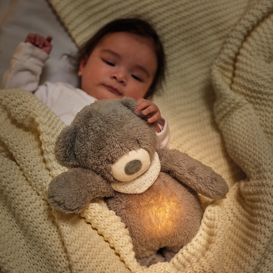 Nattou - Snuggle buddy melodialla ja valolla SLEEPY DOG 4in1