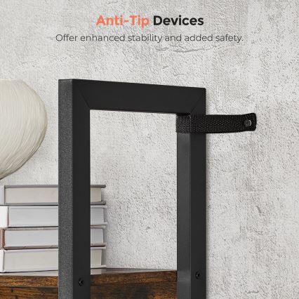 NAVARO-kirjahylly ruskea/musta