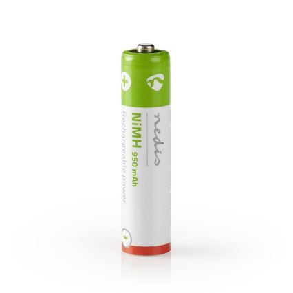 Nedis BANM9HR034B - 4 kpl ladattava akku AAA Ni-MH / 1.2V / 950mAh