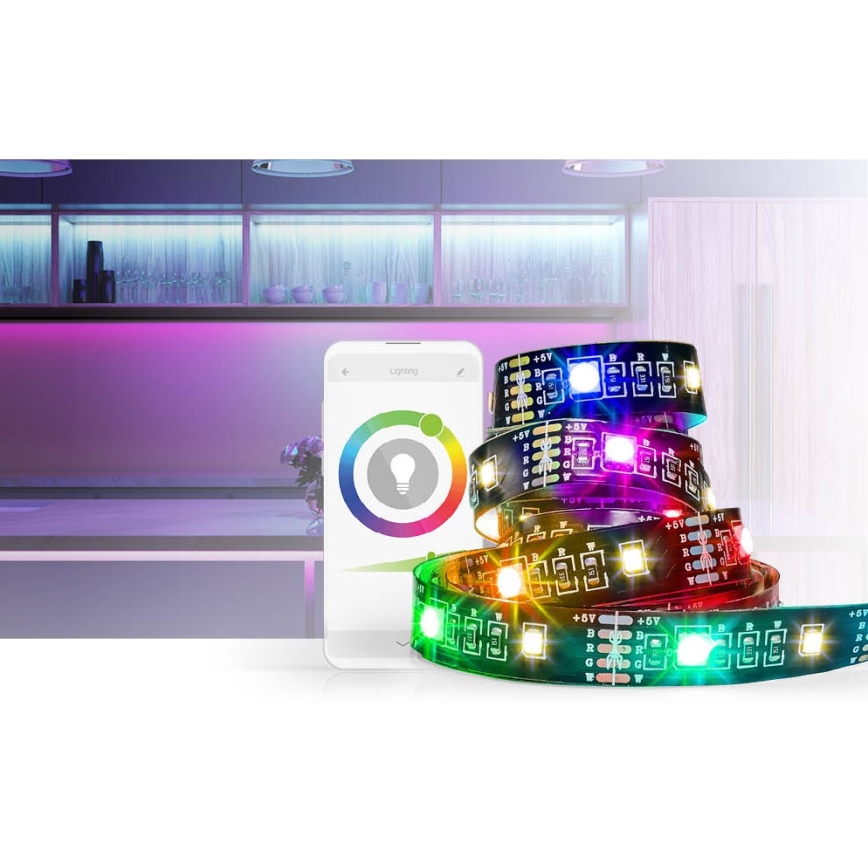 LED RGB Himmennettävä nauha SmartLife 2,4m LED/4W/5V