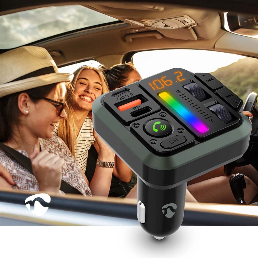FM autolähetin handsfree-toiminnolla