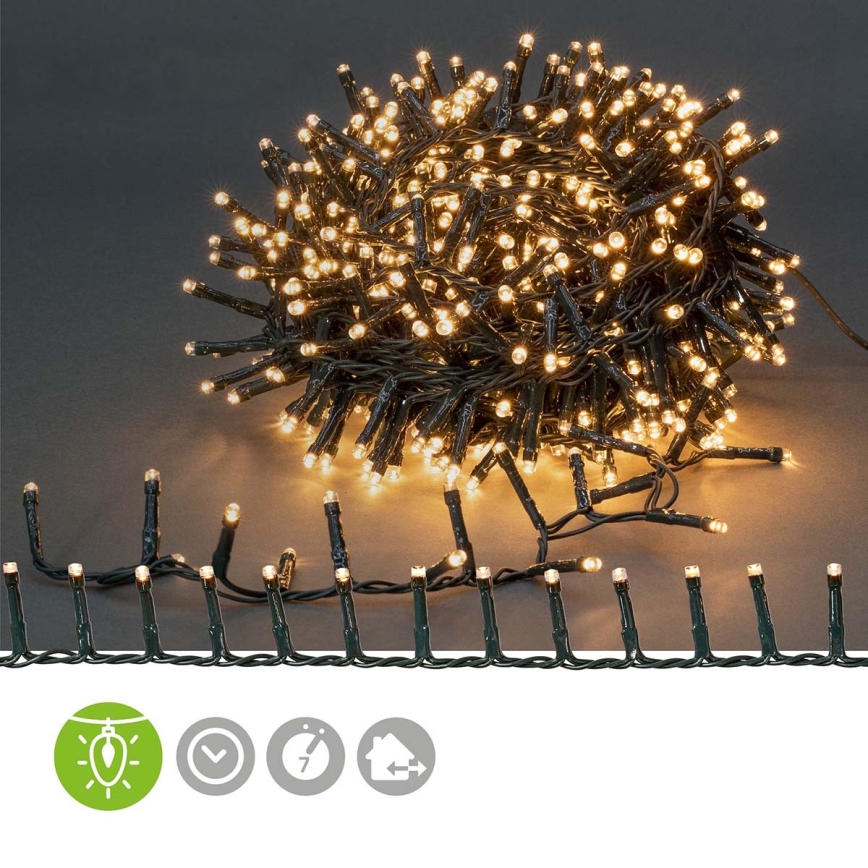 LED Valoketju ulkokäyttöön 400xLED/7 funktiota 11m IP44 lämmin valkoinen