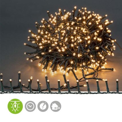 LED Jouluvaloketju ulkokäyttöön 560xLED/7 toimintoa 14m IP44 lämmin valkoinen