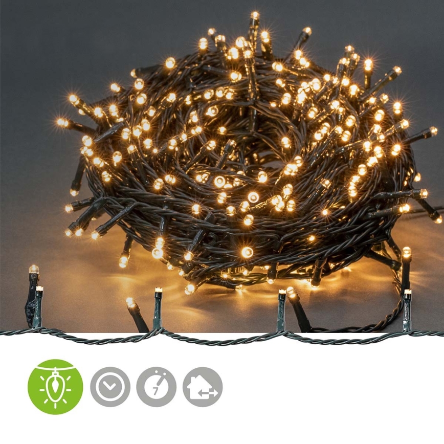 LED Jouluvaloketju 720xLED/7 funktiota 57m IP44 lämmin valkoinen