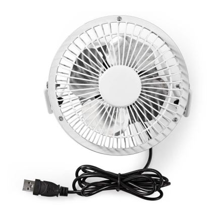Pöytätuuletin 3W / USB 10 cm valkoinen