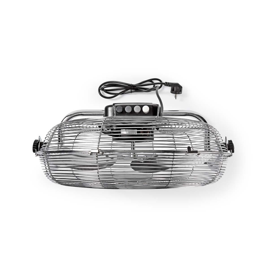 Seisova tuuletin 80W/230V kiiltävä kromi