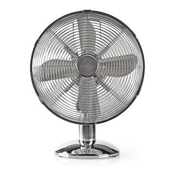 Nedis FNTB20ECR30 - pöytätuuletin 35W/230V kiiltävä kromi