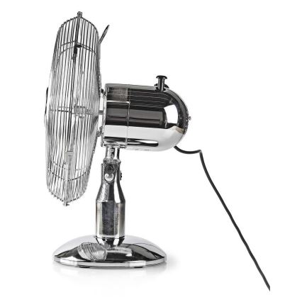 Nedis FNTB20ECR30 - pöytätuuletin 35W/230V kiiltävä kromi
