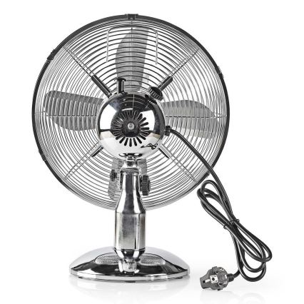 Nedis FNTB20ECR30 - pöytätuuletin 35W/230V kiiltävä kromi