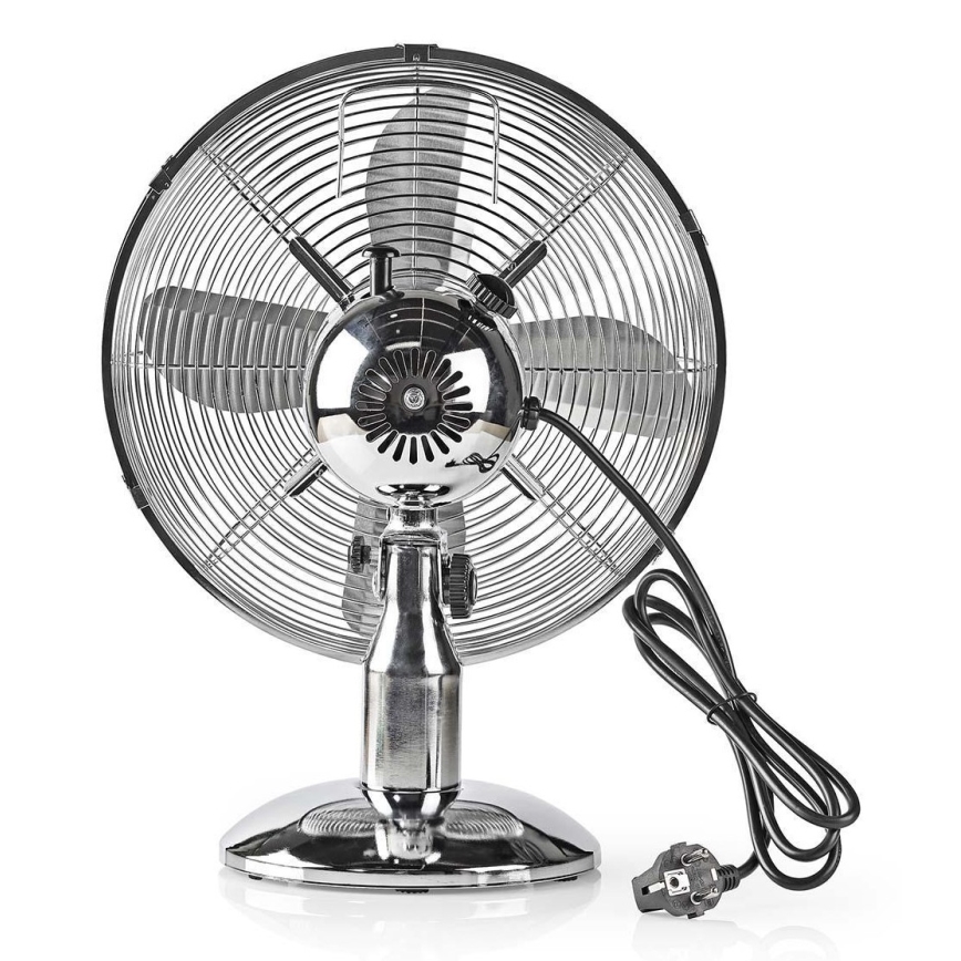Nedis FNTB20ECR30 - pöytätuuletin 35W/230V kiiltävä kromi