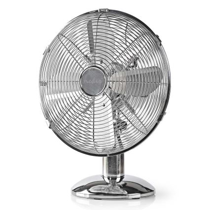 Nedis FNTB20ECR30 - pöytätuuletin 35W/230V kiiltävä kromi