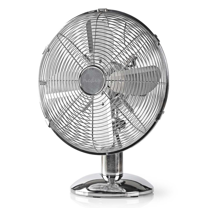 Nedis FNTB20ECR30 - pöytätuuletin 35W/230V kiiltävä kromi