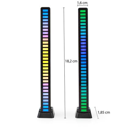 SETTI 2x LED RGB Ladattava pöytävalaisin LED/250 mAh